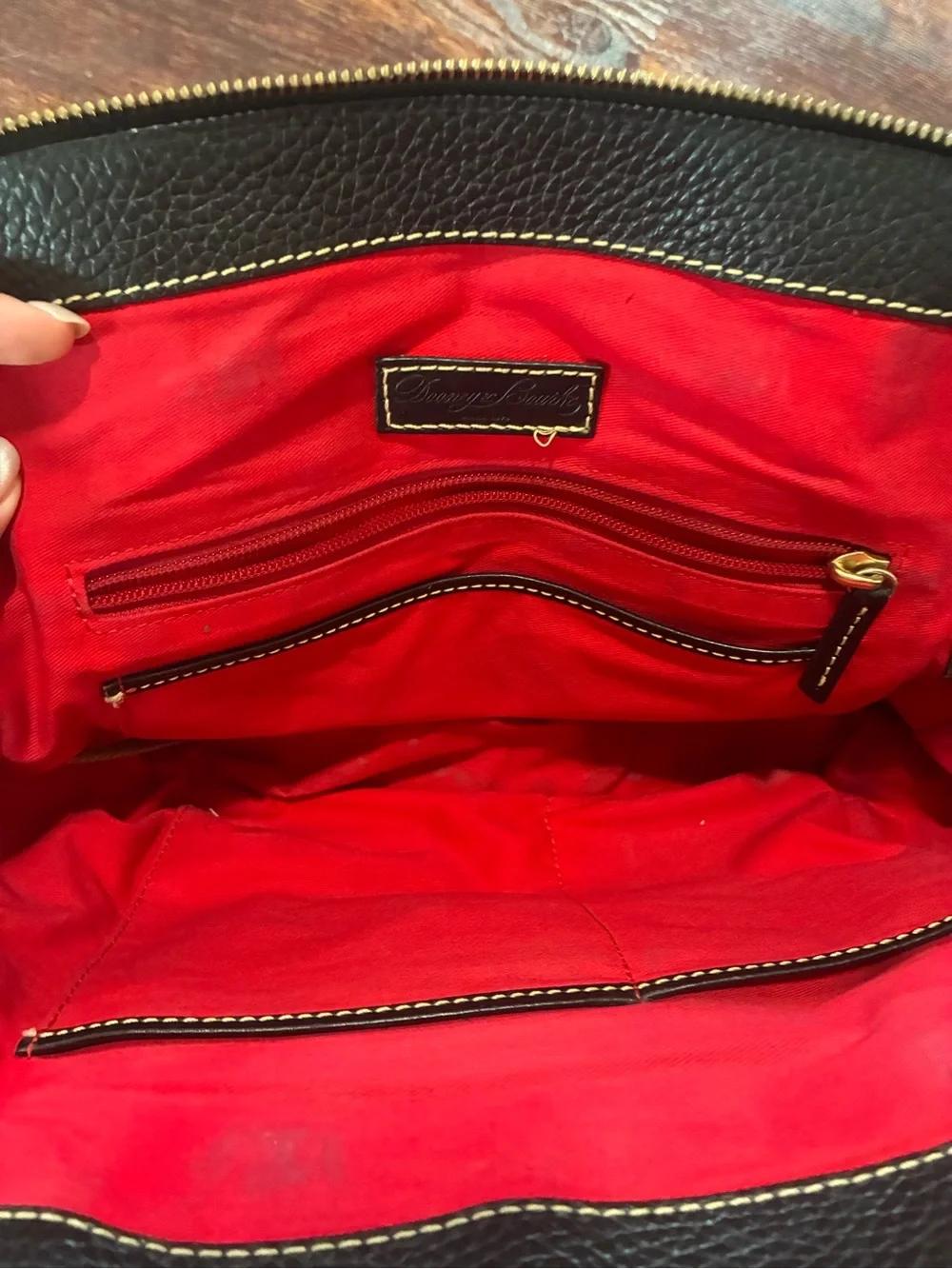 Dooney & Bourke structured pebbled